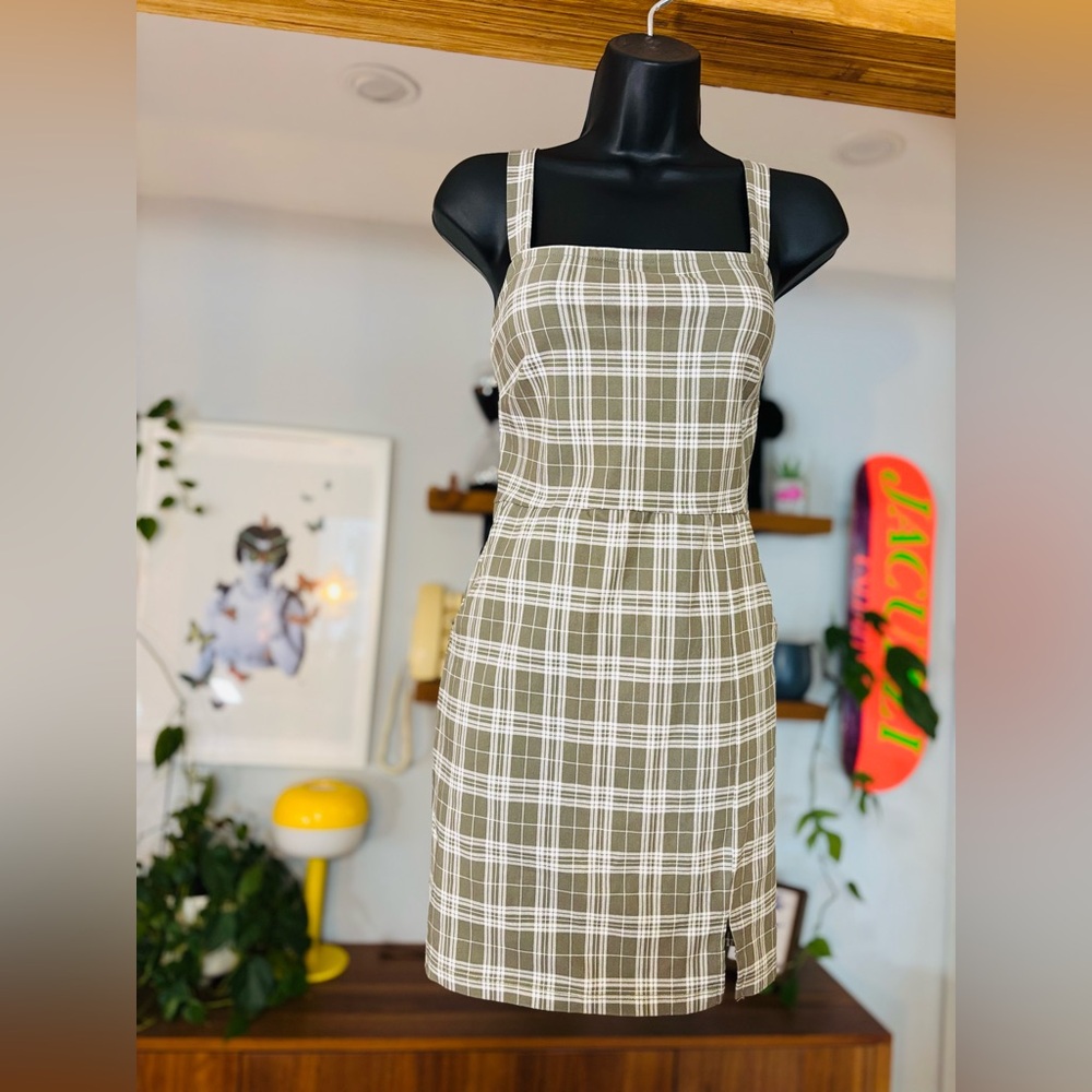 Defrost-NWT-Plaid Patterned Sleeveless Dress - Picture 4 of 8